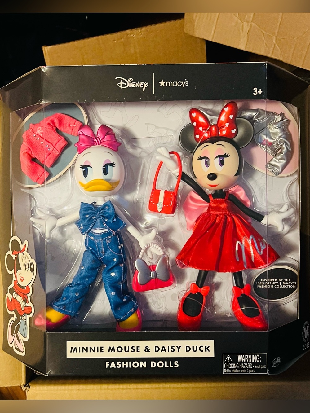 Disney Minnie Mouse & Daisy Duck Fashion Dolls - Red, Pink, Blue & Silver
